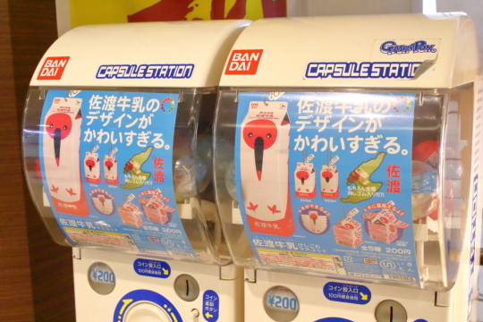 佐渡牛乳のガチャガチャ