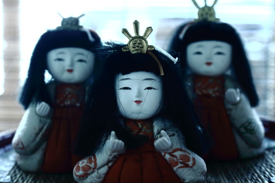 可睡斎のホラー風雛人形