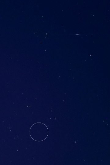 流星とレナード彗星